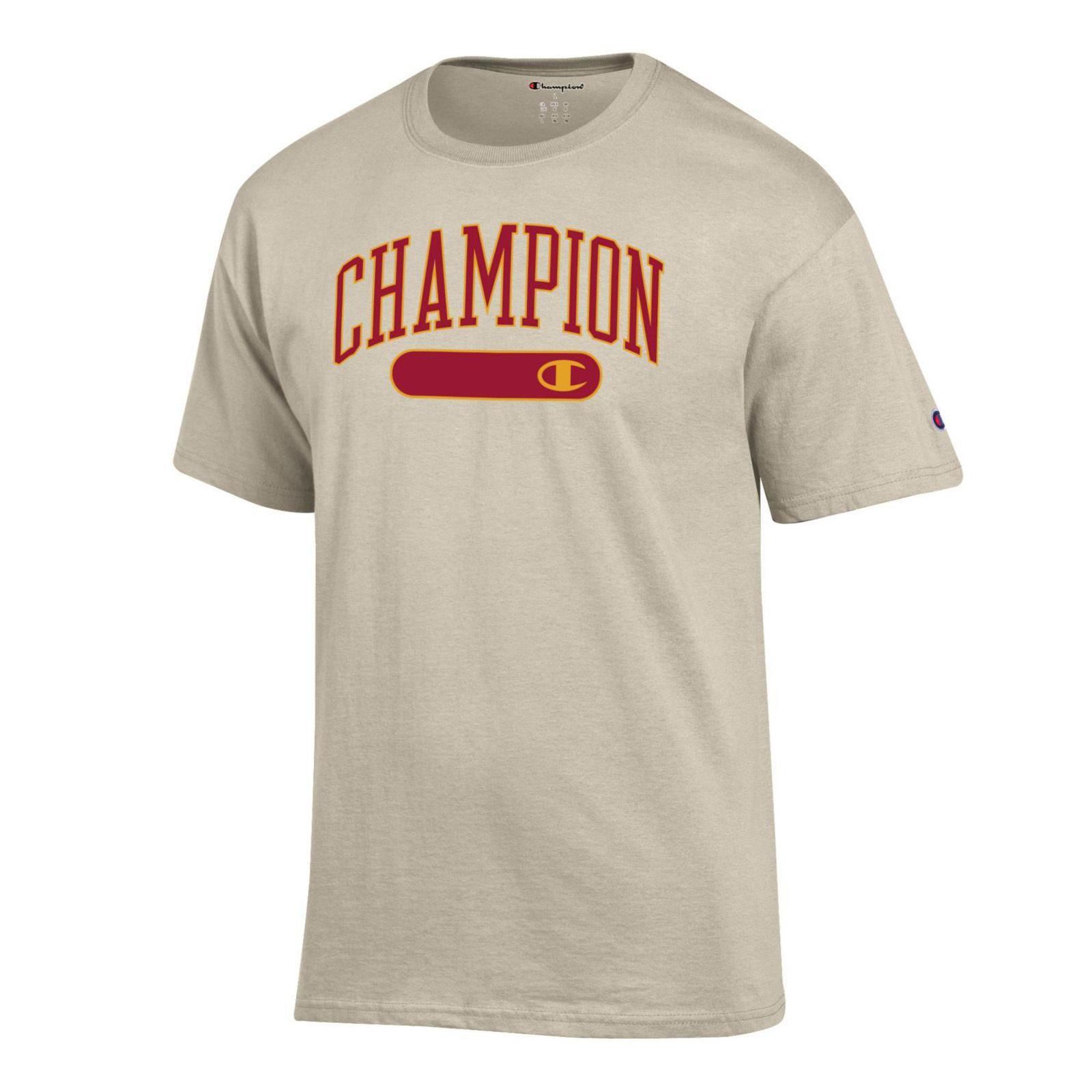 USC Trojans Men s Champion Cream Block Jersey T Shirt